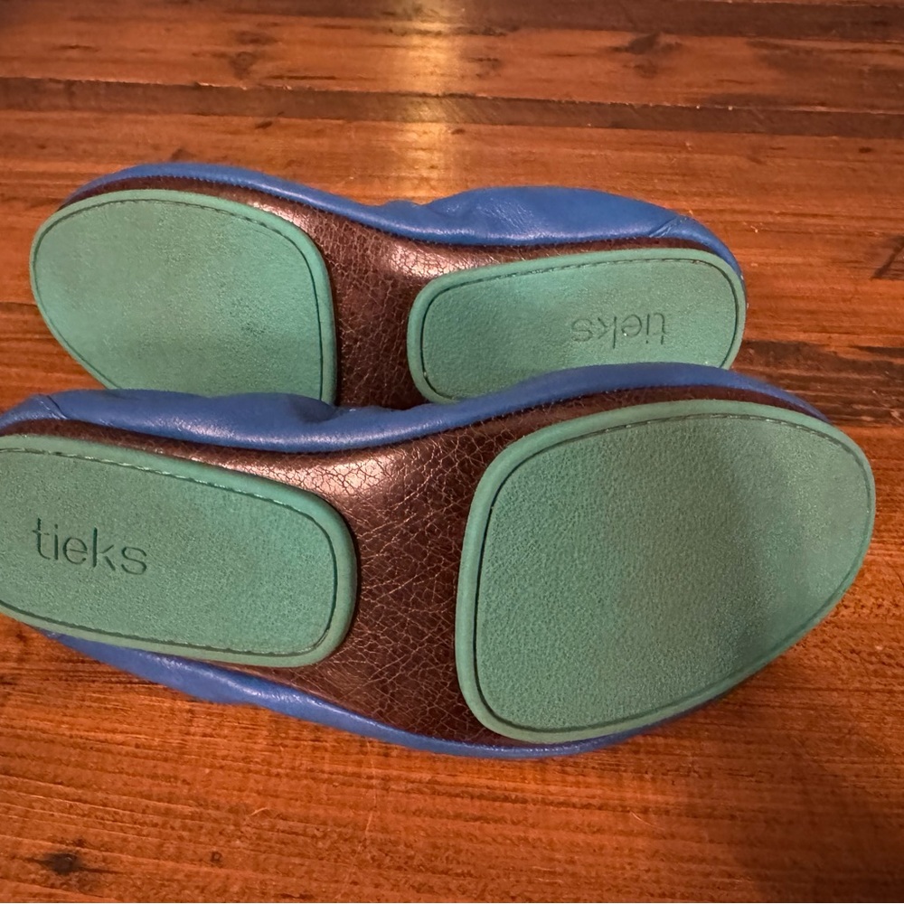 Tieks Cobalt Blue Leather Flats - Picture 4 of 7